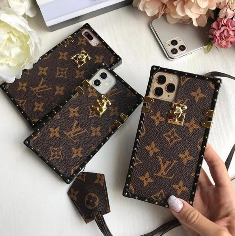 Luxury Fashion Square Leather Phone Case for iPhone 13 12 11 