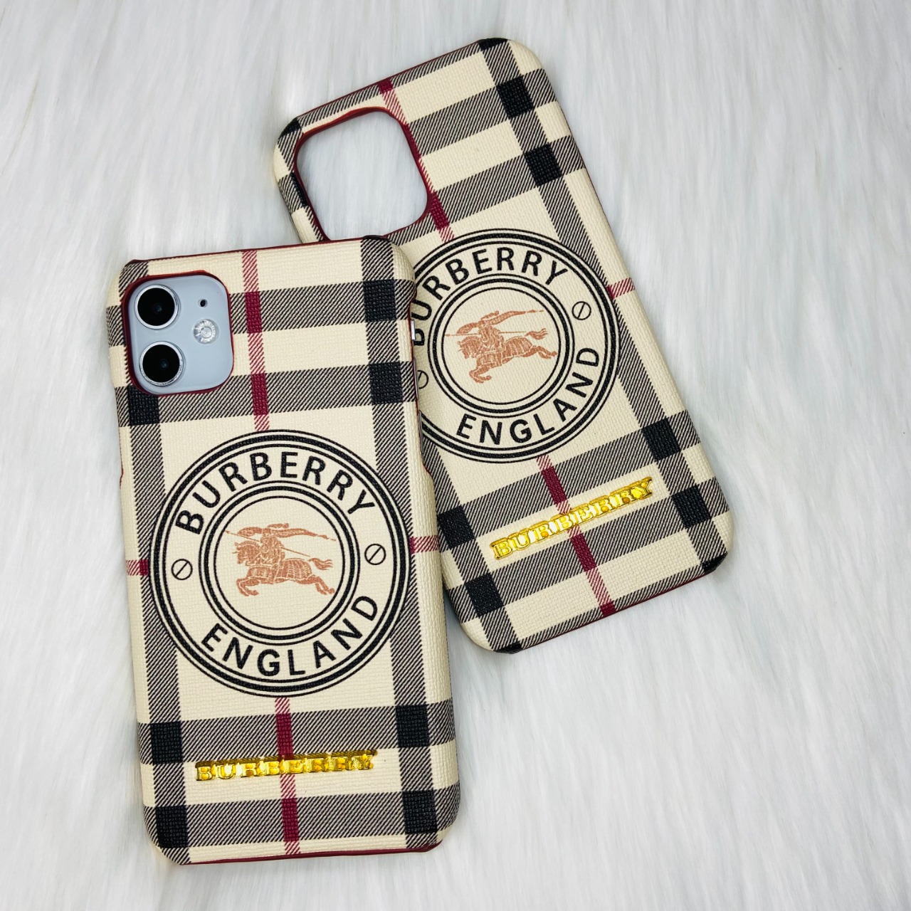 Burberry Vintage Check Leather Case for iPhone Series – Luxoric